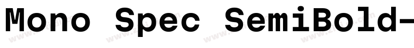 Mono Spec SemiBold字体转换
